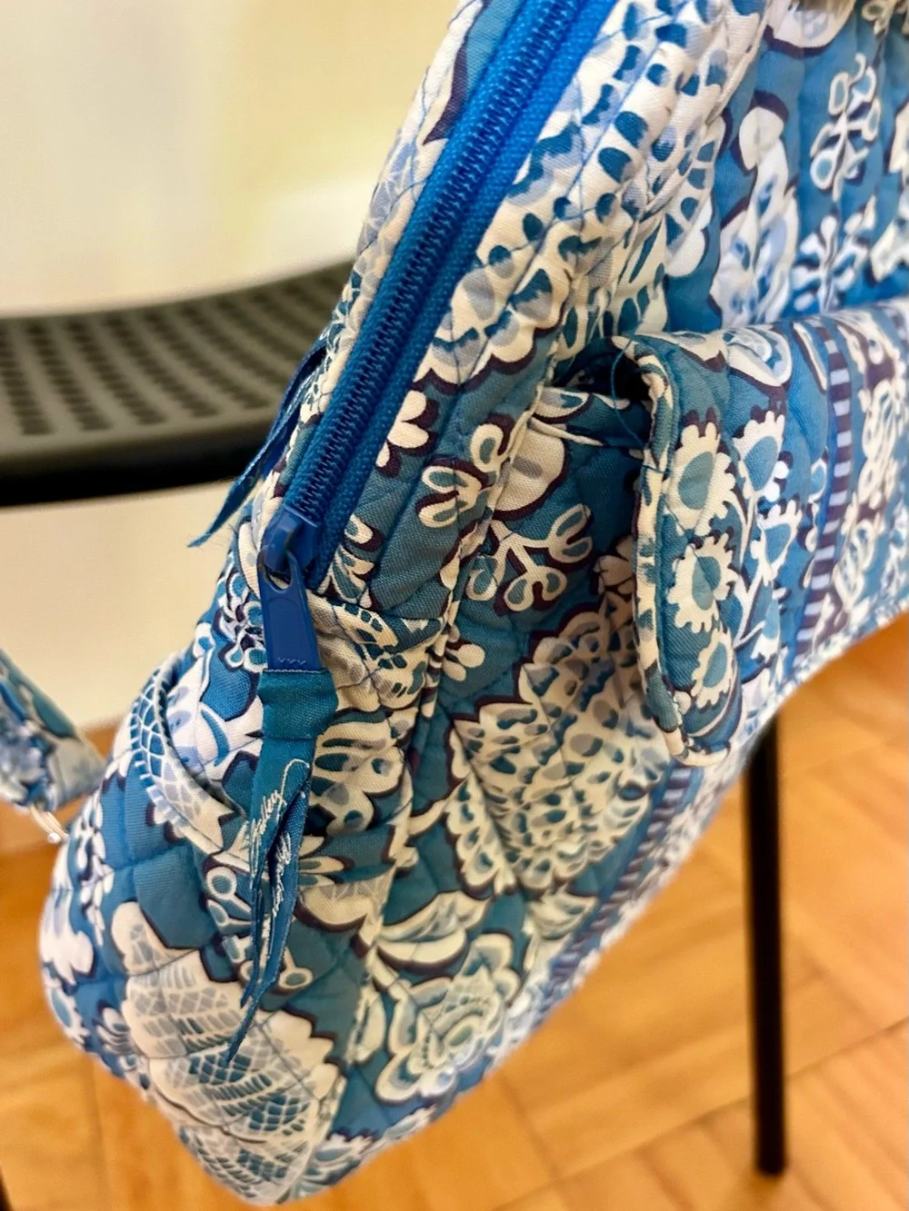 Vera Bradley Blue Floral Quilted Backpack - Women Bags Small 12”L x 9”W